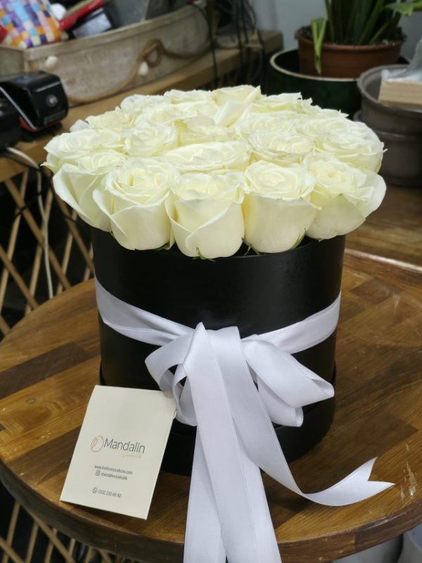  Bodrum Florists - White Rose in a Box