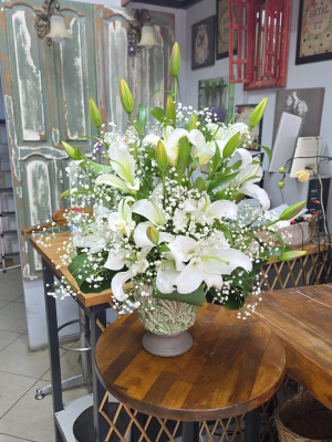  Bodrum Çiçek Gönder - Beyaz Gerbera Çelengi